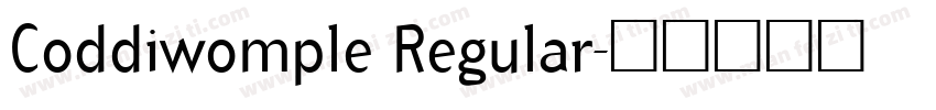 Coddiwomple Regular字体转换